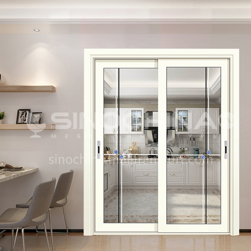 1.4mm aluminum sliding door with decorative glass
